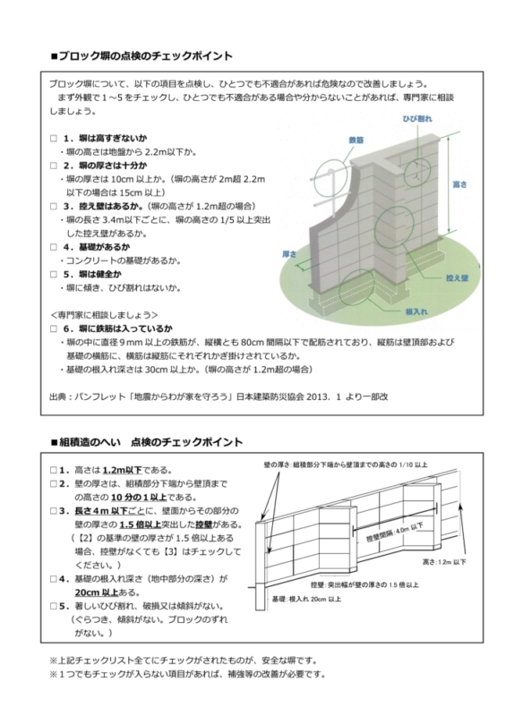 ブロック塀の改修工事を行っています、倒壊の危険のあるブロック塀を取り壊して新たにフェンス等を設置して安全な壁にしましょう。